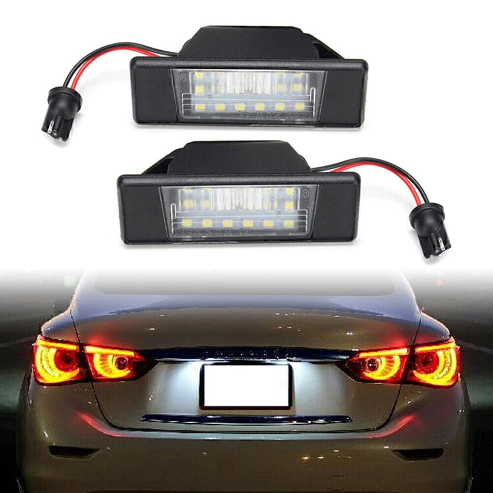 2X LED License Plate Light Assembly for Nissan Juke Versa X-Trail
