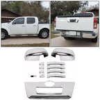 Chrome Mirror & Door Handle Set for Nissan Frontier (2013–2019) - PSG Keyhole & Tailgate Cover