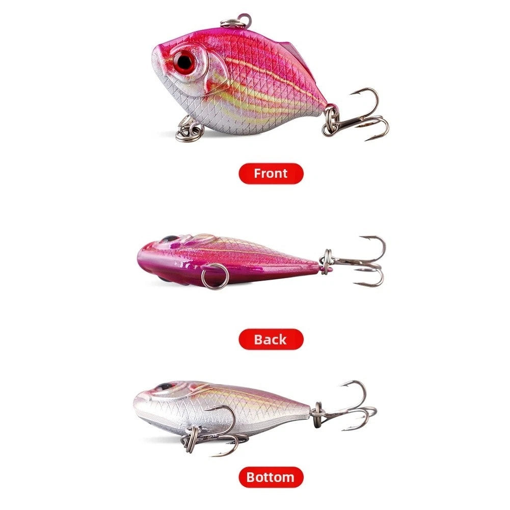 3D Printed VIB Fishing Lure Hard Bait 4.5cm 8g Multi Color for Water Depths