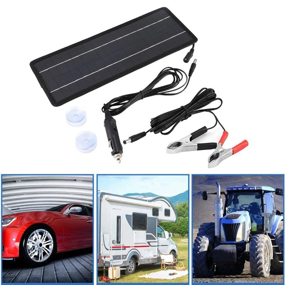 6W Solar Panel Charger for 12V Battery (Vehicles)