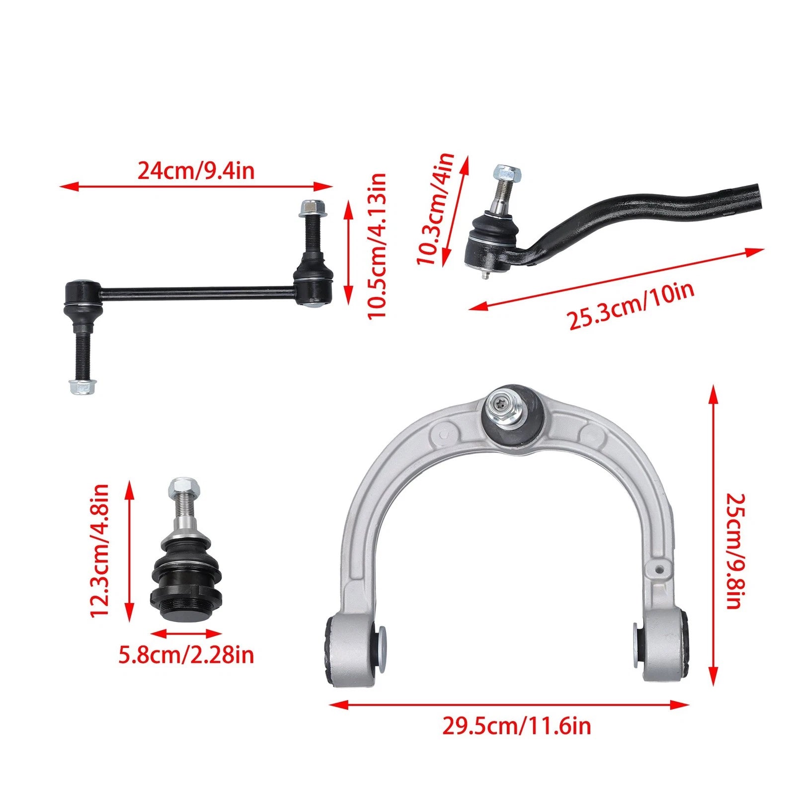 8Pc Control Arm Kit for Mercedes ML450 GL350 ML500 ML550 GL550 (2008–2011)