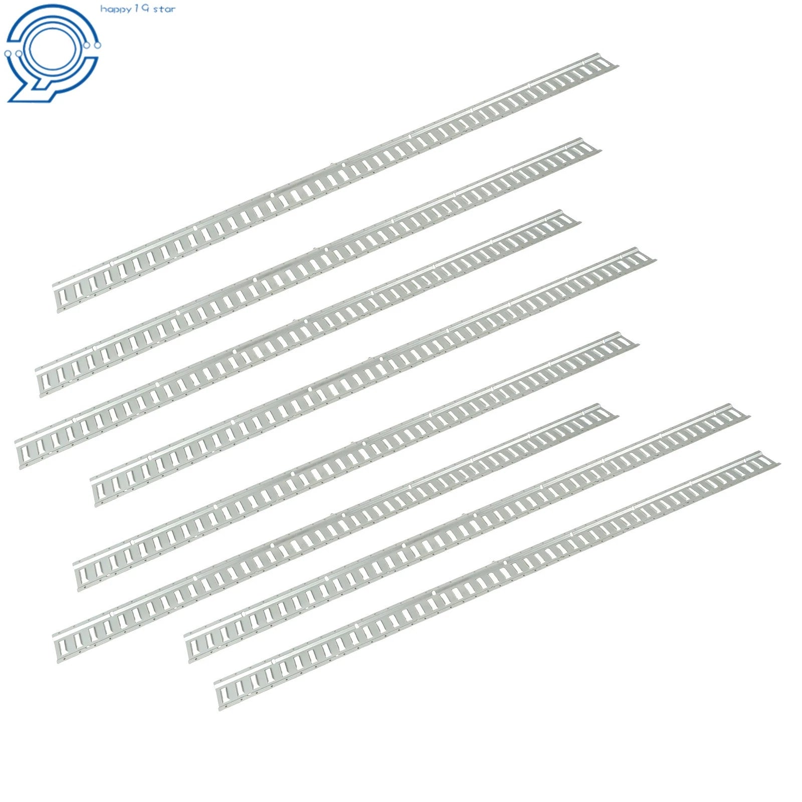 Set of 8 E Track Tie Down Rails for Truck (Zinc-Plated Galvanized Steel)