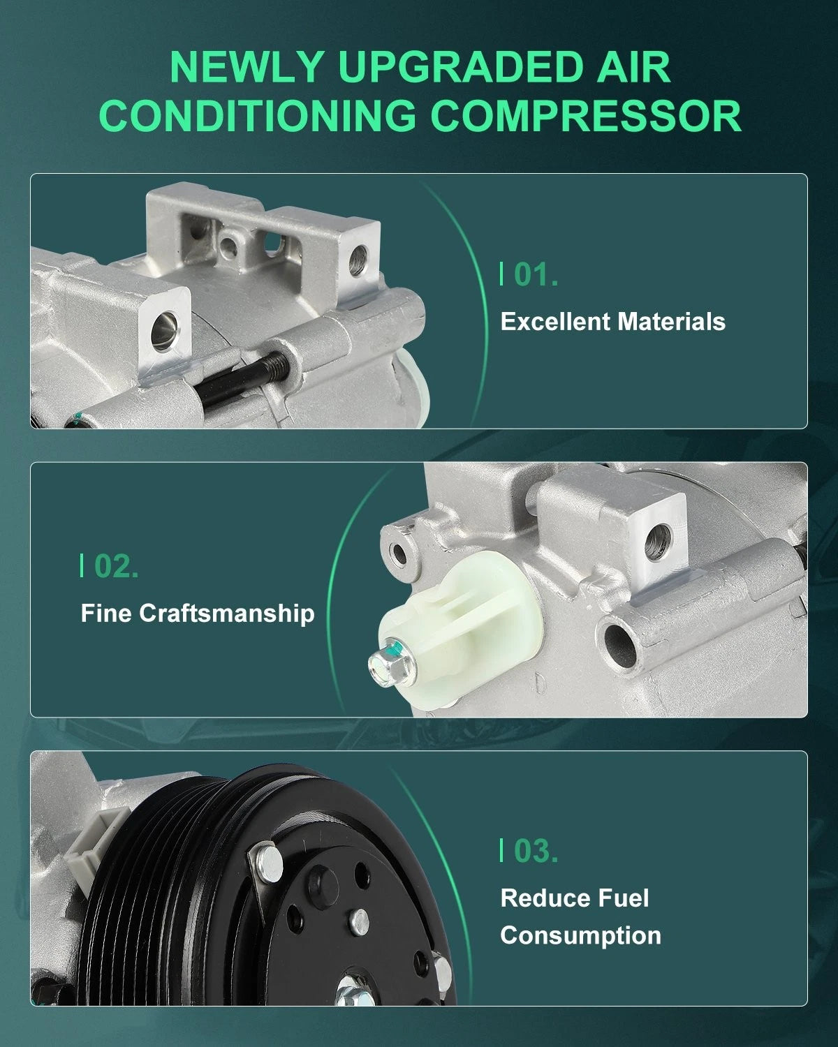 A/C Compressor w/Clutch for Ford Escape Mazda Tribute 2.0L (2002–2004)