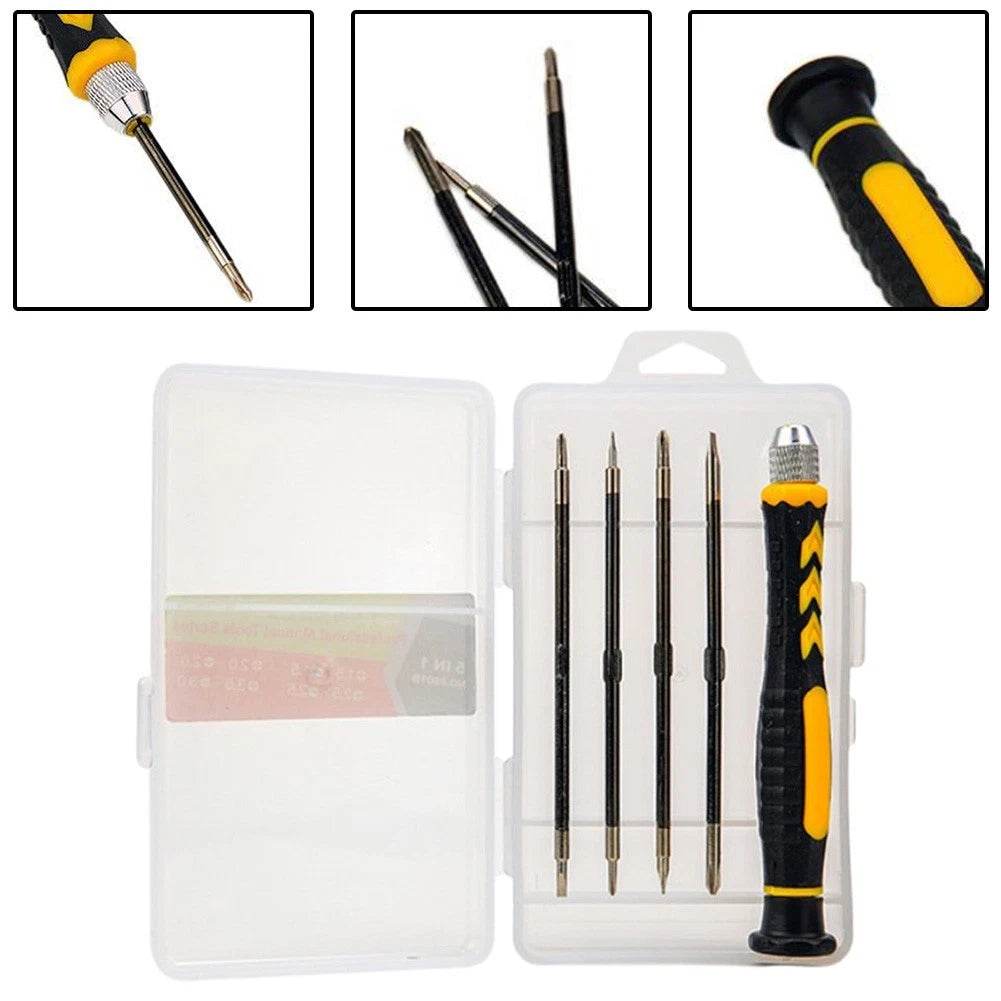 5-in-1 Slotted Cross Screwdriver for Phone Laptop Repair Tools