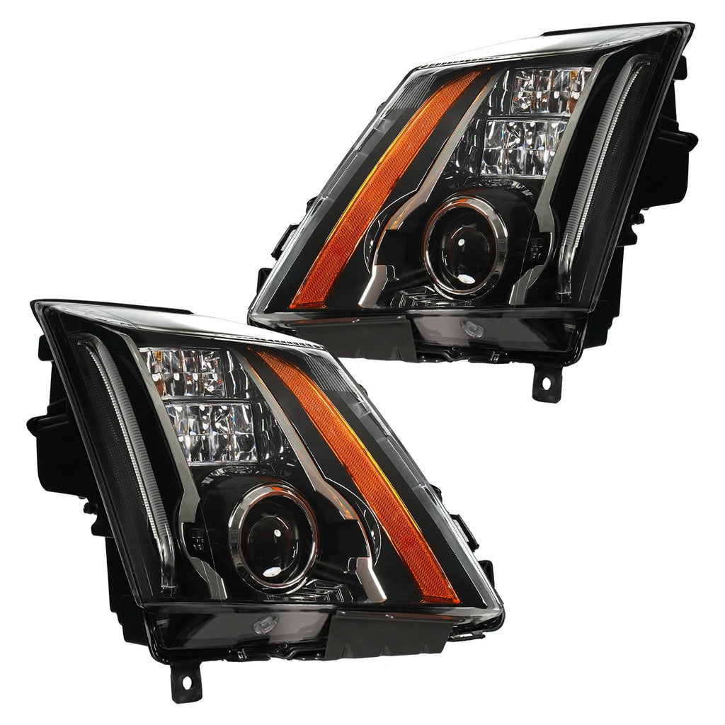 Halogen Headlight Set for Cadillac CTS (2008–2014) w/o AFS, Left + Right