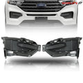 Set of 2 Front Black Fog Light Cover Trims for Ford Explorer (2020–2022)