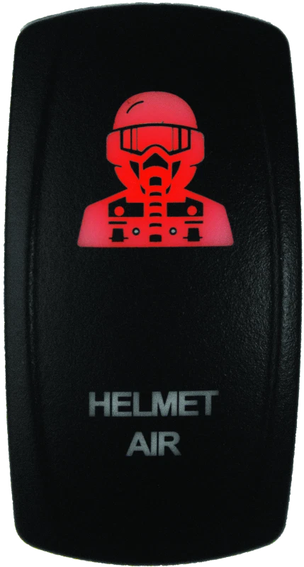Lighted Switch for DragonFire Racing Hel Air (2010–2023) - Red