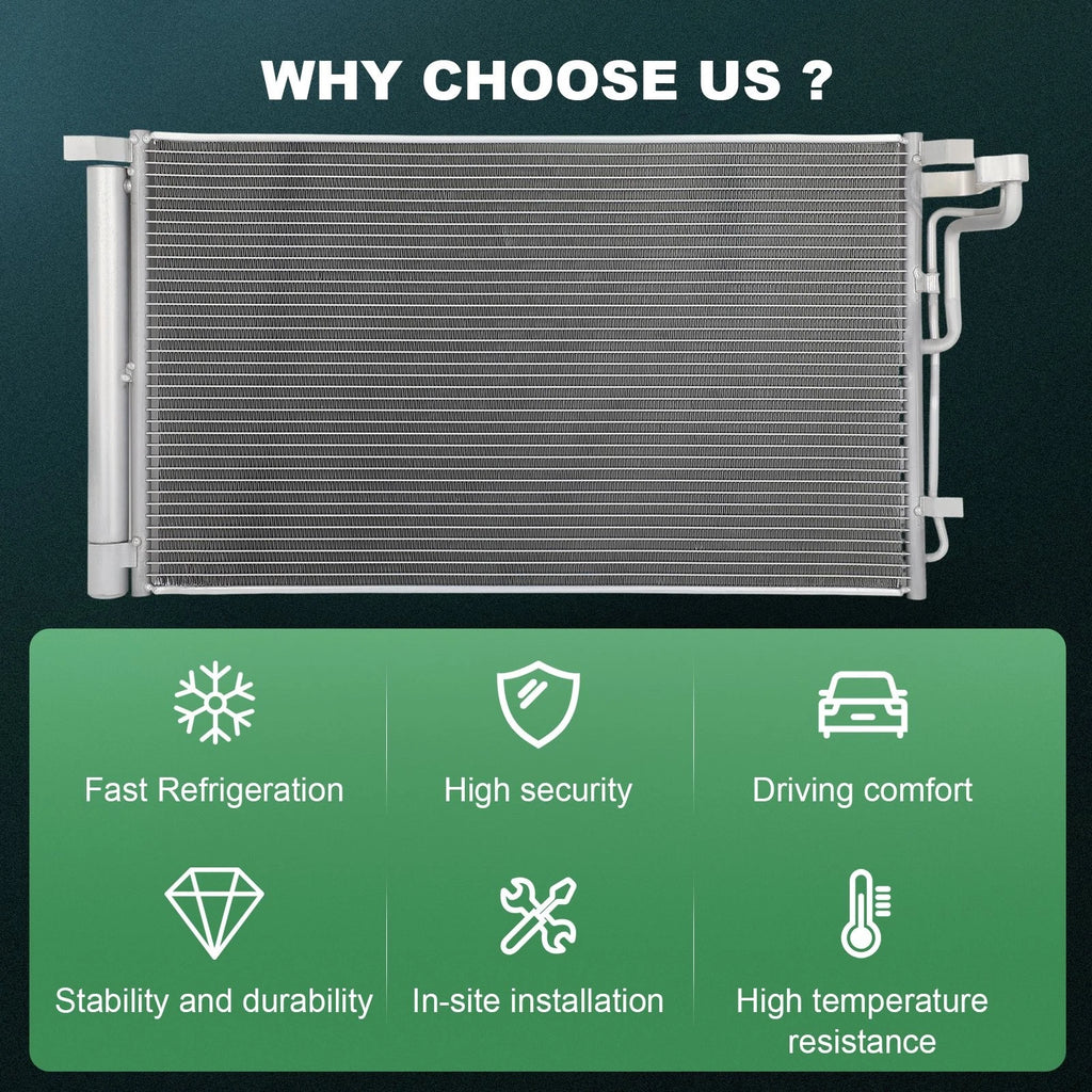Aluminum AC Condenser for Hyundai Elantra (2017–2020)