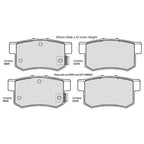 Rear Brake Pad Set for Suzuki Kizashi J24B 2.4L (2010-2015)