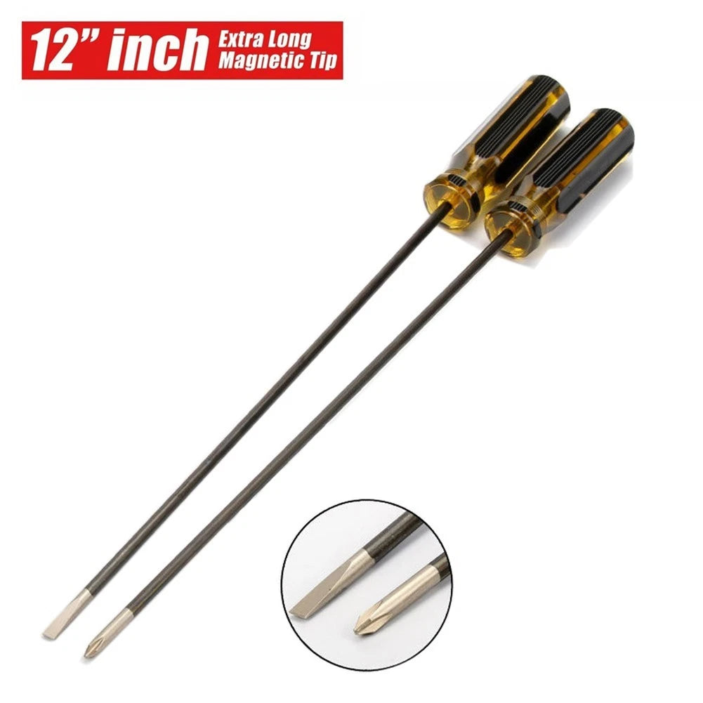 Extra Long Cross Screwdriver for Hand Tool (Chrome Vanadium Steel)