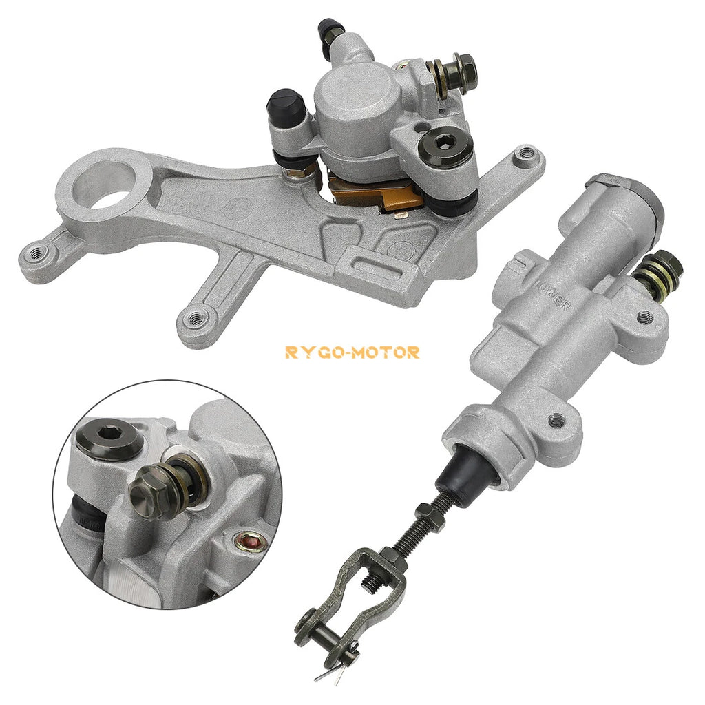 Rear Brake Caliper & Master Cylinder for Honda CRF250R CRF450R CRF250X CRF450X (2004–2023)