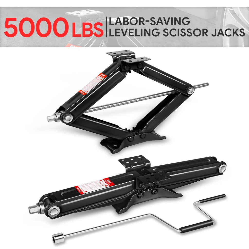2X 2.5 Ton 24" Stabilizer Leveling Scissor Jacks for RV Camper
