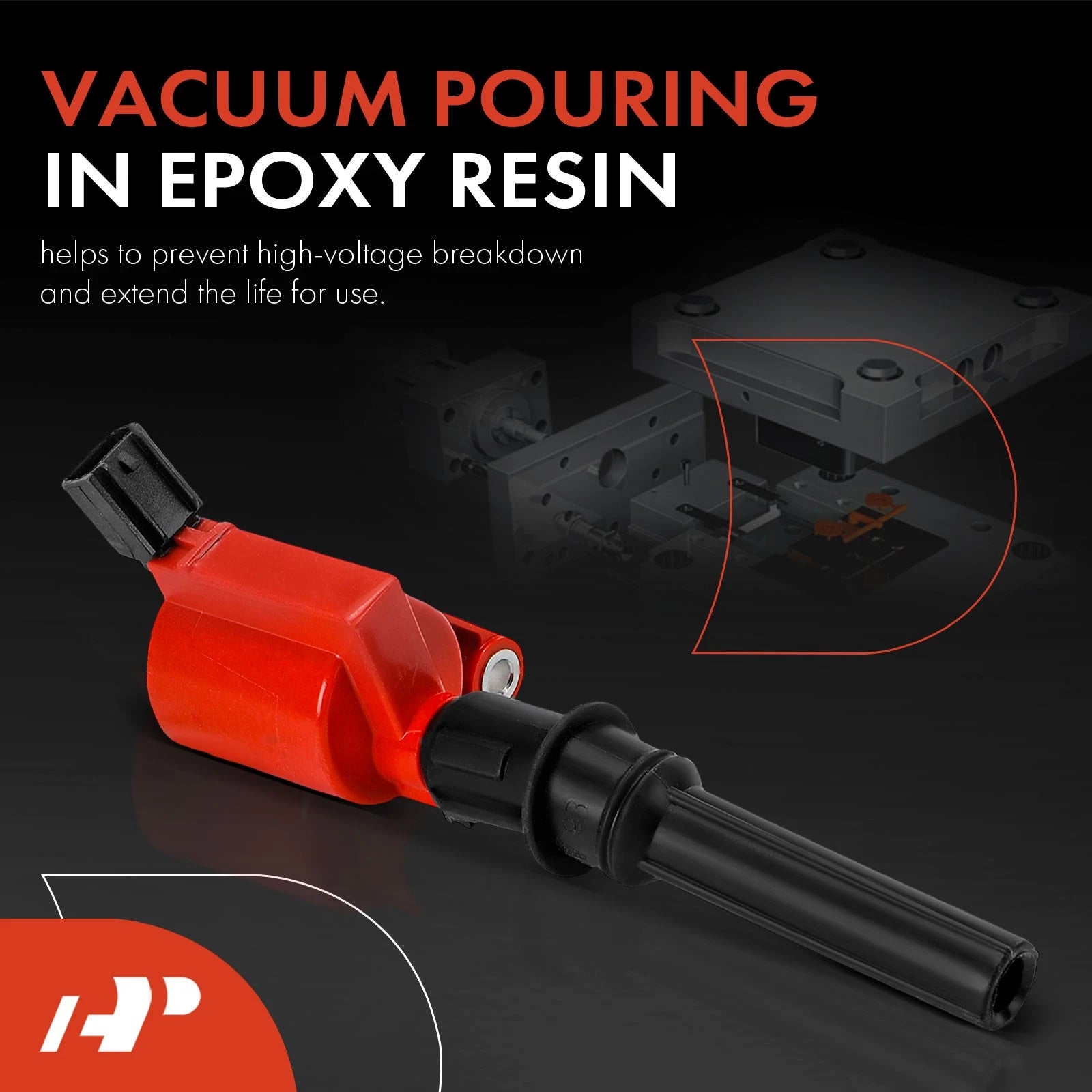 10x Red Ignition Coil for Ford F-250 Super Duty F-350 Super Duty (1999–2007)