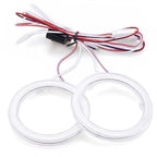 70MM LED Fog Headlights with COB Angel Eyes for Universal Fit (2010–2023)