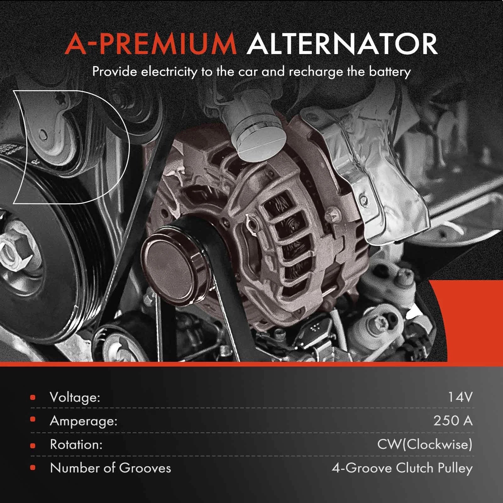 Alternator for Mercedes-Benz S63 AMG, G63 AMG, SL55 AMG (2018–2024)