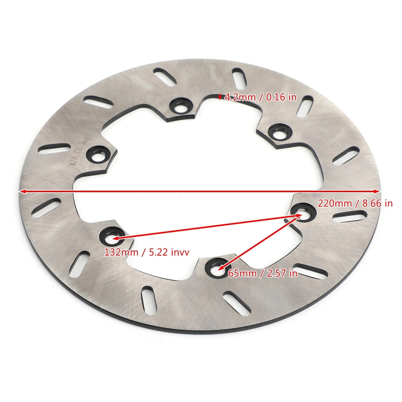 Rear Brake Rotor Disc for Yamaha TT250R TTR250 DT230 DT200 DT125X DT125RE (1993–2007)