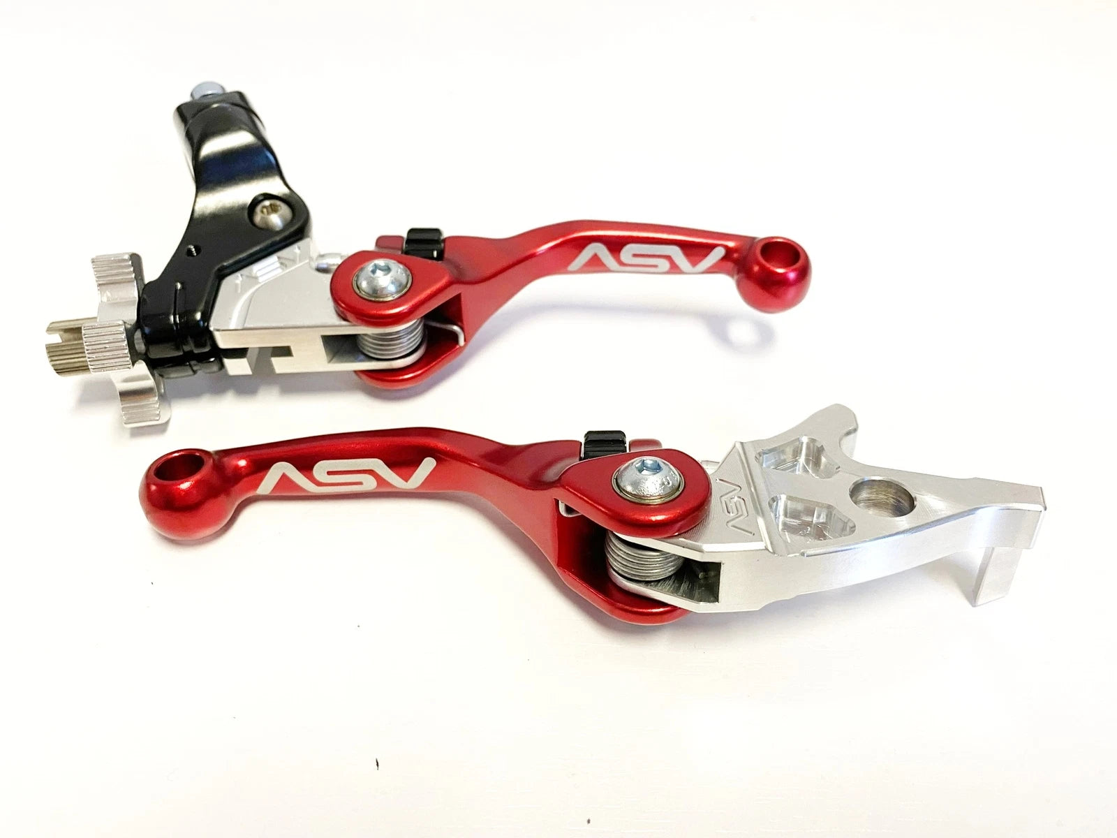 2X Shorty Brake Clutch Perch Levers for Kawasaki KFX450R (2008–2014)