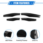 Set of 4 Roof Rack Side Rails End Covers for Lexus RX350 RX400h (2003–2009) Black