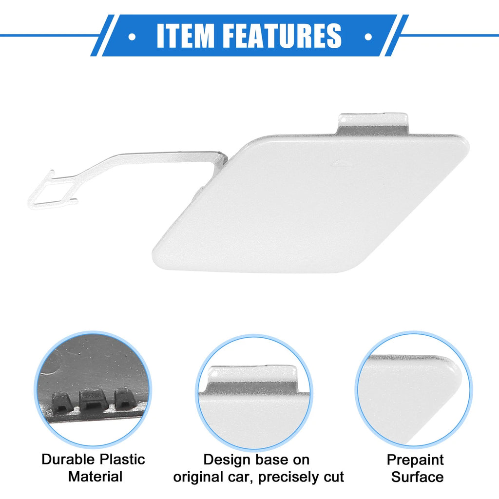 Tow Hook Eye Hole Cover Cap for BMW 3 F30 (2012–2015) White