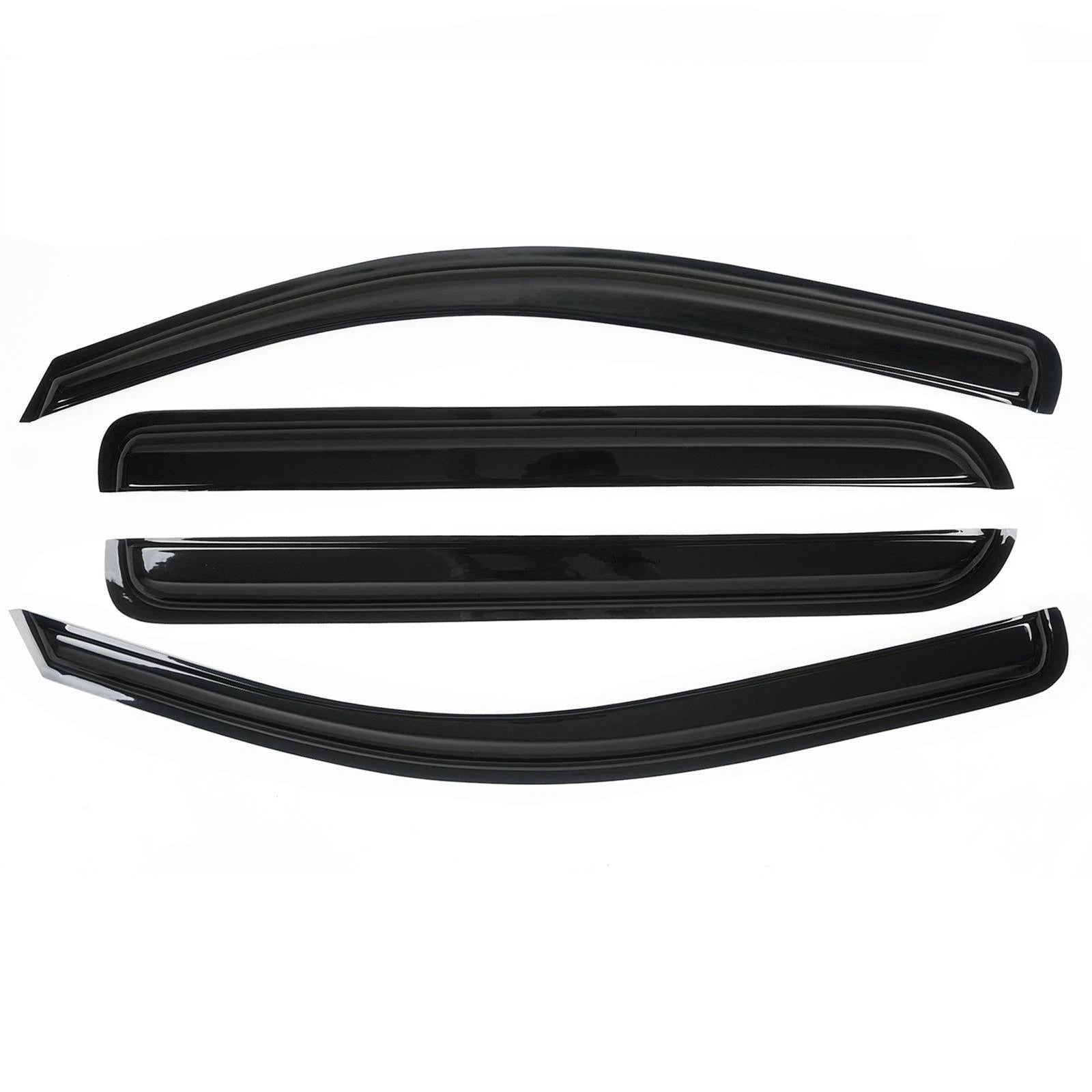 Set of 4 Window Visors for Chevy Silverado GMC Sierra Crew Cab (2014–2018)
