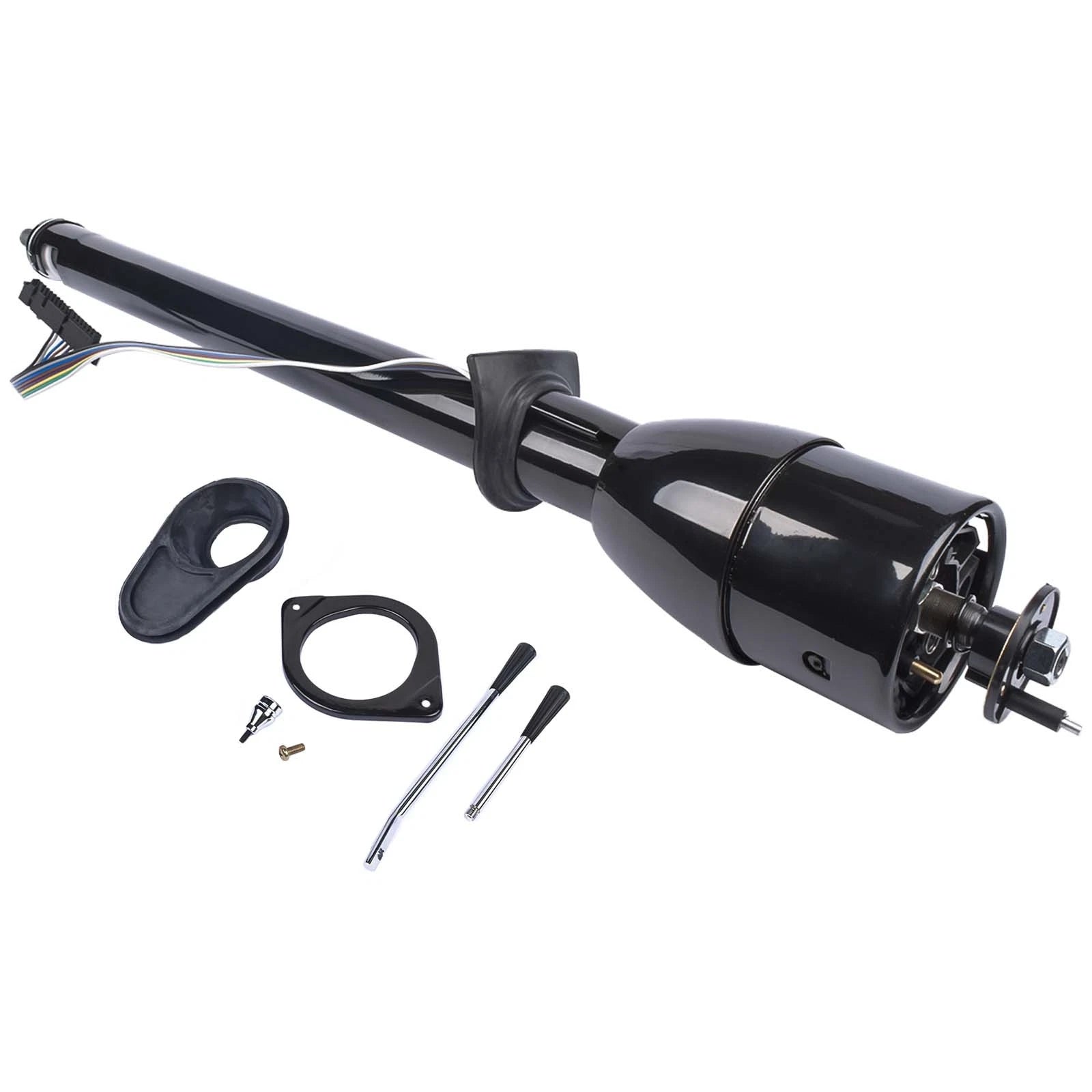 35" Black Finish Tilt Steering Column for Universal Fit (No Key)