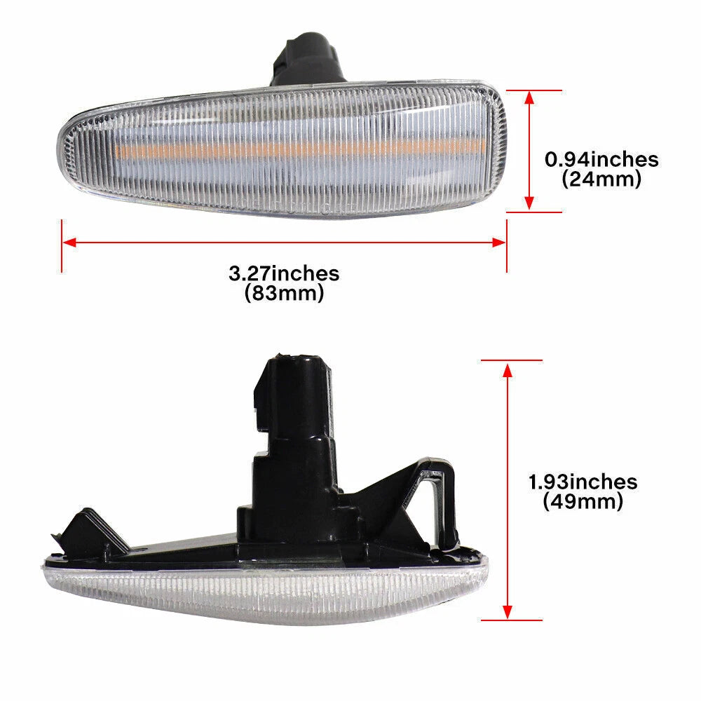 Amber LED Front Side Marker Signal Lights for Mitsubishi Lancer EVO X