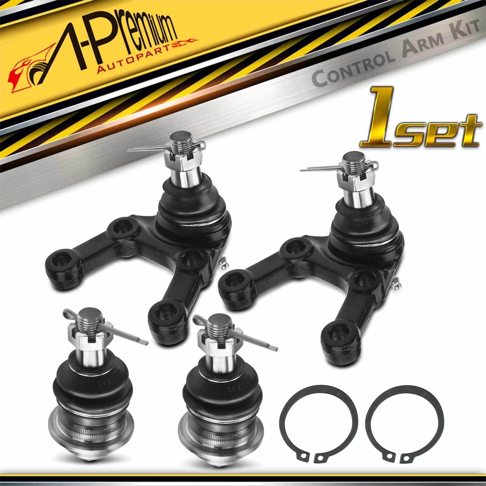 Set of 4 Front Lower & Upper Ball Joints for Dodge Ram 50 (1983–1985)