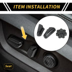 Set of 4 Carbon Fiber Pattern Seat Switch Control Button Trim for Toyota Tacoma (2016–2023)