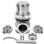 Universal 40mm Turbo V-Band Wastegate Bypass Exhaust + Spring Silver