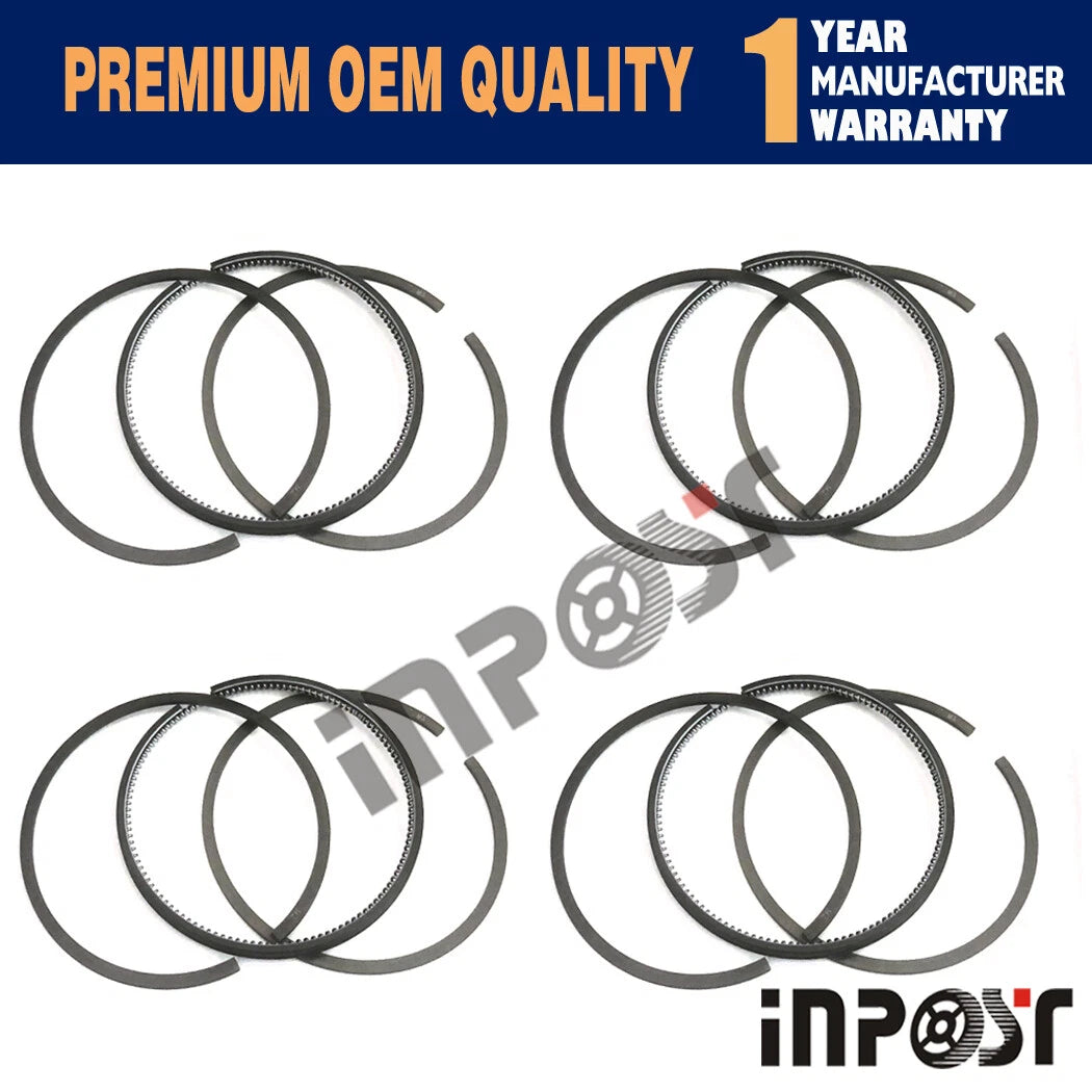 Set of 4 STD C240 Piston Rings for Isuzu C240