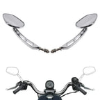 Chrome Rear-View Mirrors for Harley Road Street Glide Sportster Dyna Softail (2006-2023)