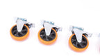 Set of 4 Heavy Duty 5" Swivel Caster Wheels with Dual Locking