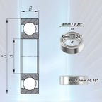 5 Pcs SMR85ZZ Deep Groove Ball Bearings for Car 