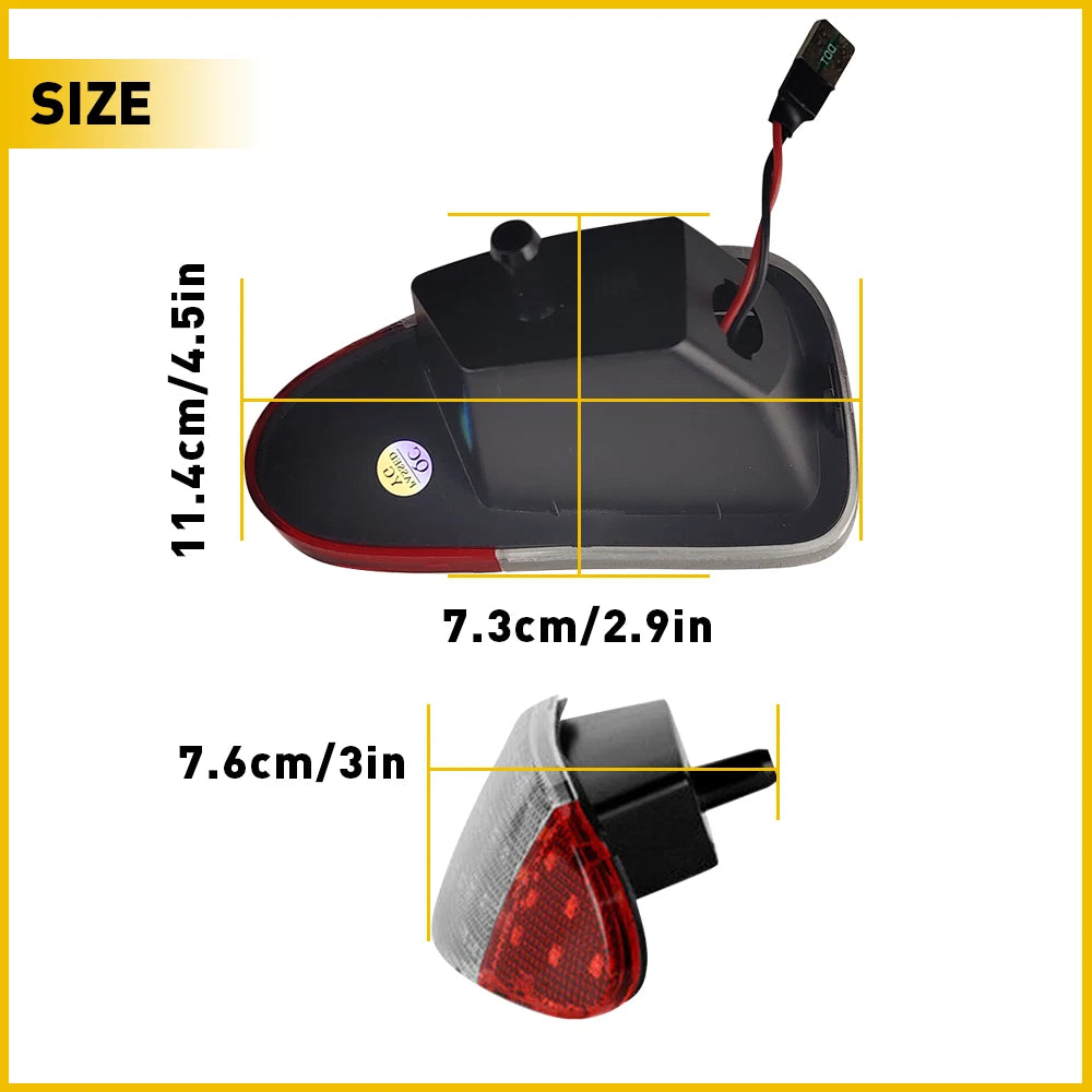 2X LED Door Lights for Ford F-250 (1997–1999) White Red