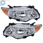 Halogen Headlights Set for Toyota Corolla (2009-2010) Chrome Housing