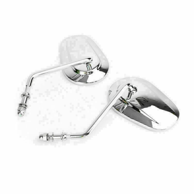 Rear View Mirrors Pair Chrome for Harley-Davidson Road Street Glide Softail XL883 1200 (B)