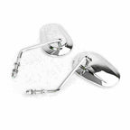 Rear View Mirrors Pair Chrome for Harley-Davidson Road Street Glide Softail XL883 1200 (B)