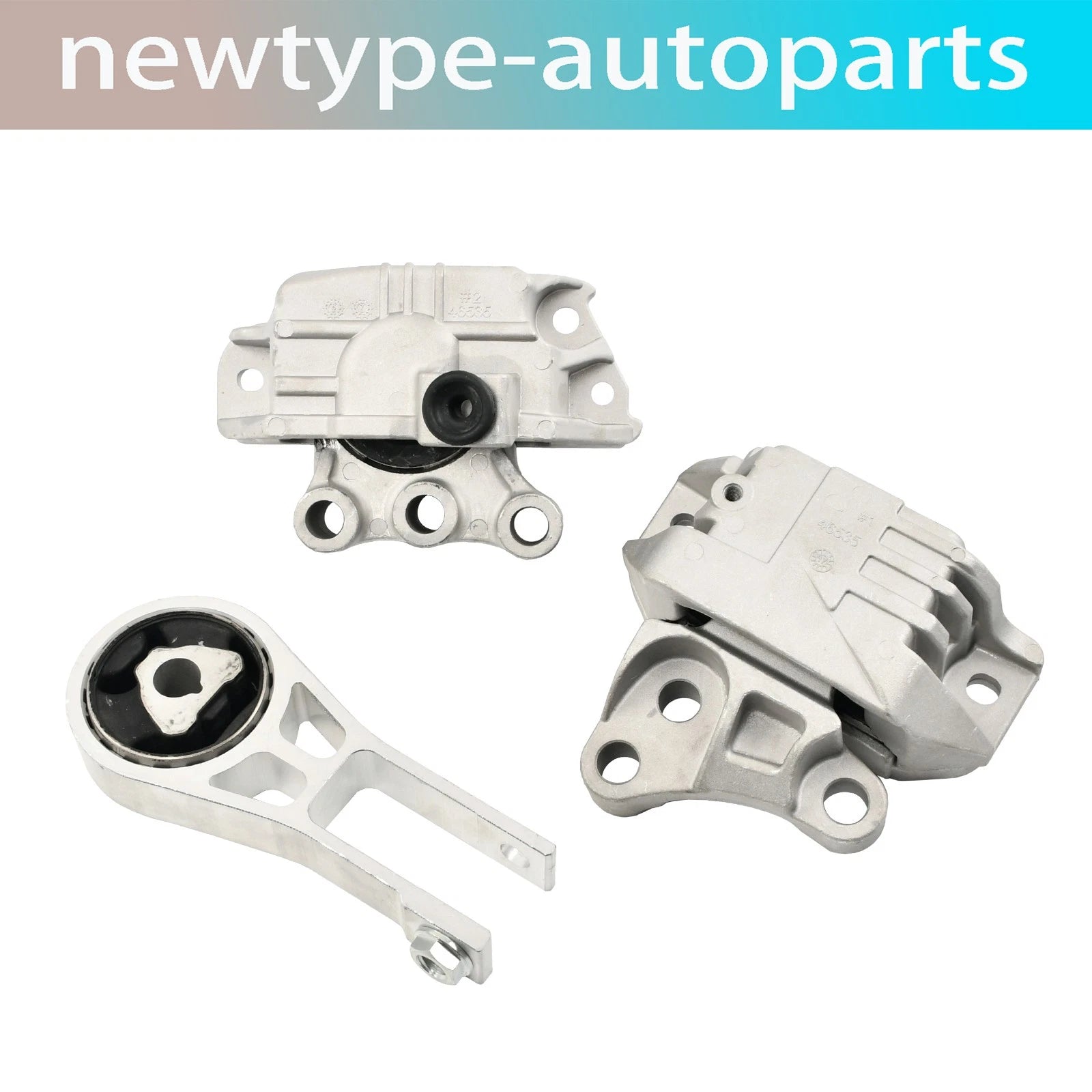 3PCS Hydraulic Front Motor & Trans Mount for Jeep Compass (2017–2019)