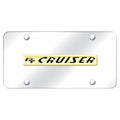 Gold Name on Chrome License Plate - Officially Licensed for Chrysler PT Cruiser