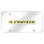 Gold Name on Chrome License Plate - Officially Licensed for Chrysler PT Cruiser