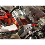 Fuel Rail Covers w/Orng C-Fiber Inlay for 05-10 Chrysler/Dodge SRT8 w/AM Intake