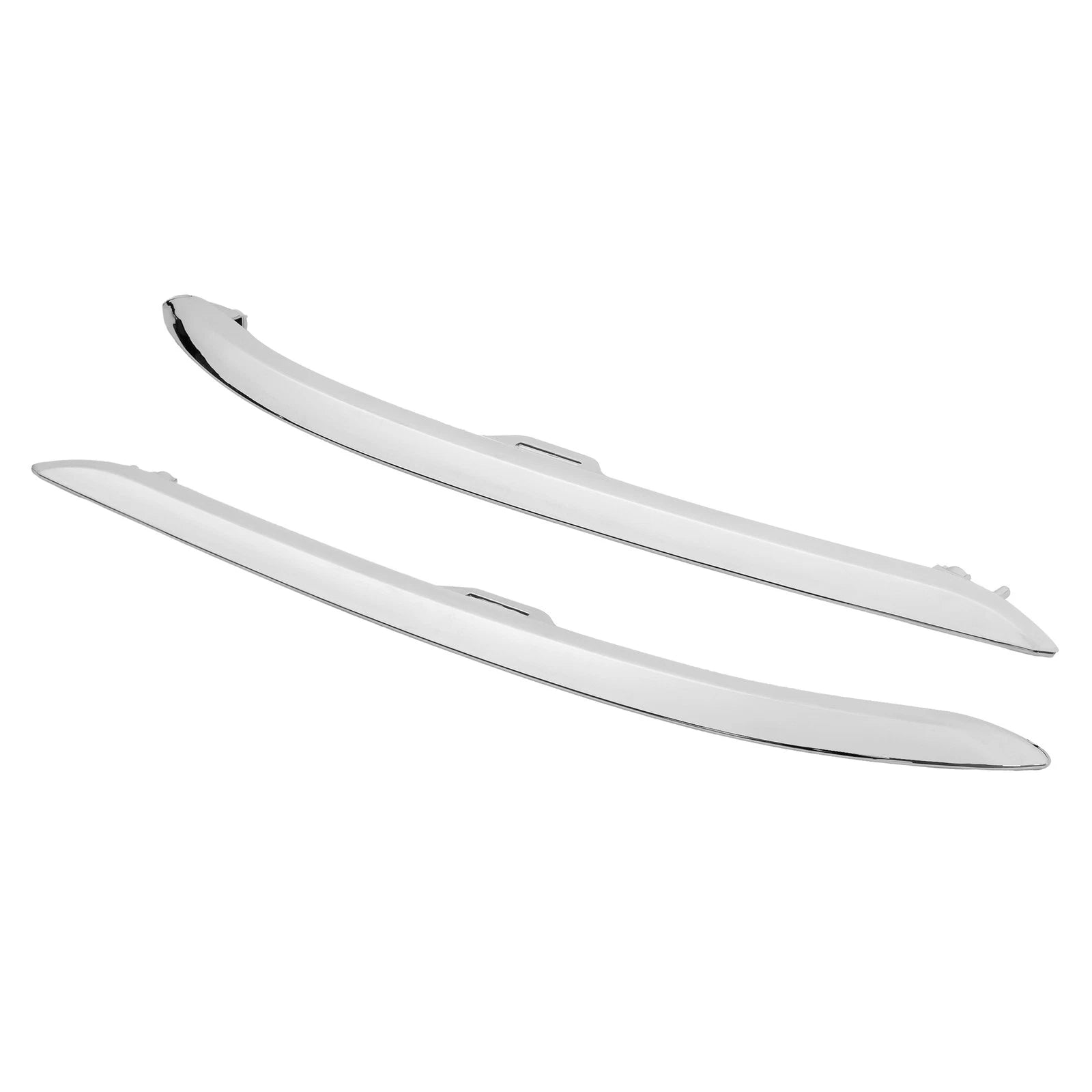 Set of 2 Chrome/Black Front Bumper Trim for Honda Pilot (2019–2022)