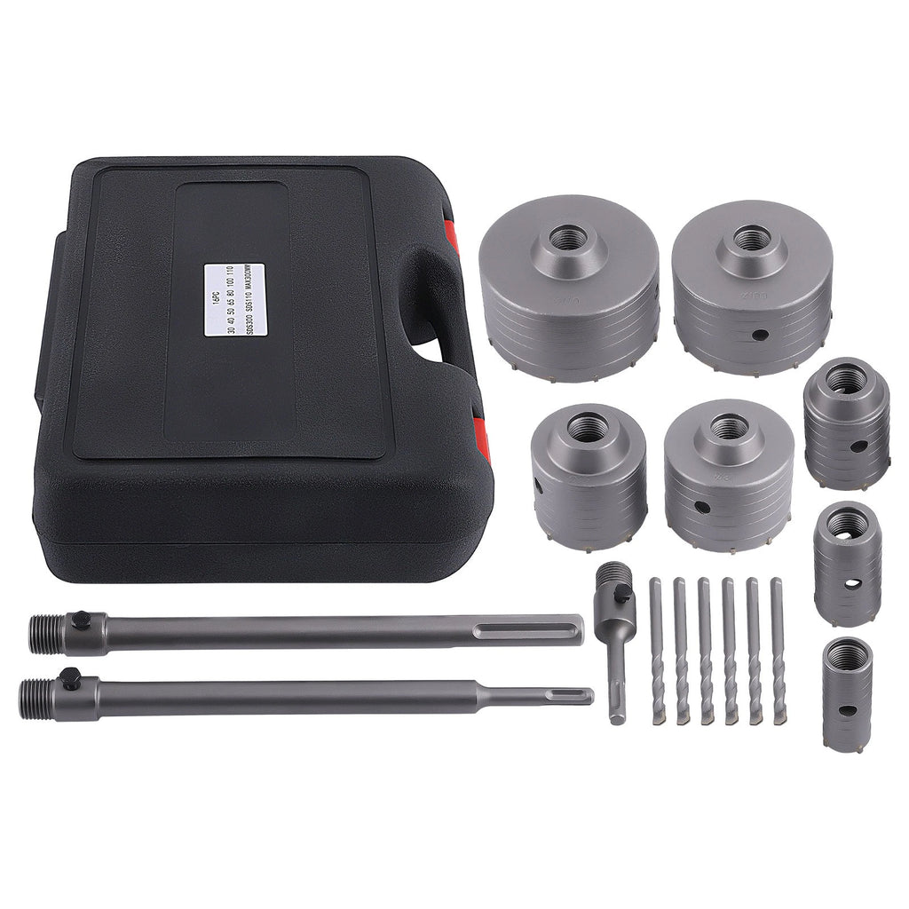 Concrete Hole Saw Set of 16 for Brick Cement Wall