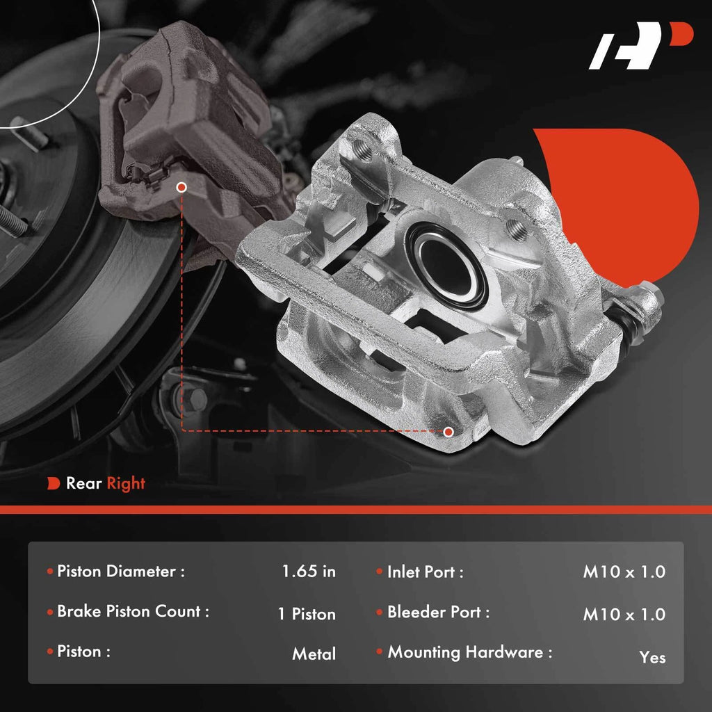 Rear Right Disc Brake Caliper with Bracket for Honda Pilot (2009-2015)