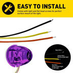 2X Purple LED Side Marker Light for Semi Truck Trailer (Universal)