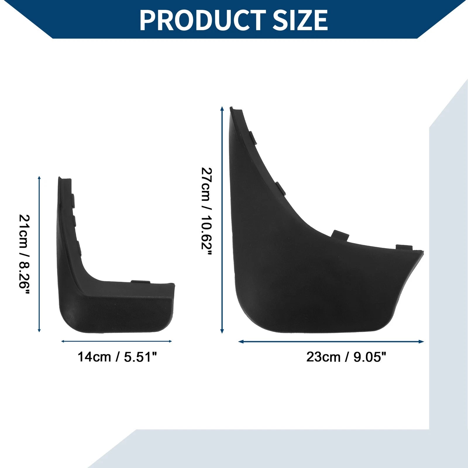 Set of 2 Mud Flaps Splash Guards for Mercedes-Benz Smart (2013–2015)
