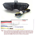 ABS LED Smoke Brake Turn Signal Tail Light for Yamaha YZF R6 (2003–2005)
