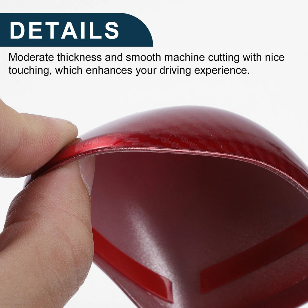 Carbon Fiber Red Gear Shift Knob Decorator Cover for Honda Accord (2013–2017)