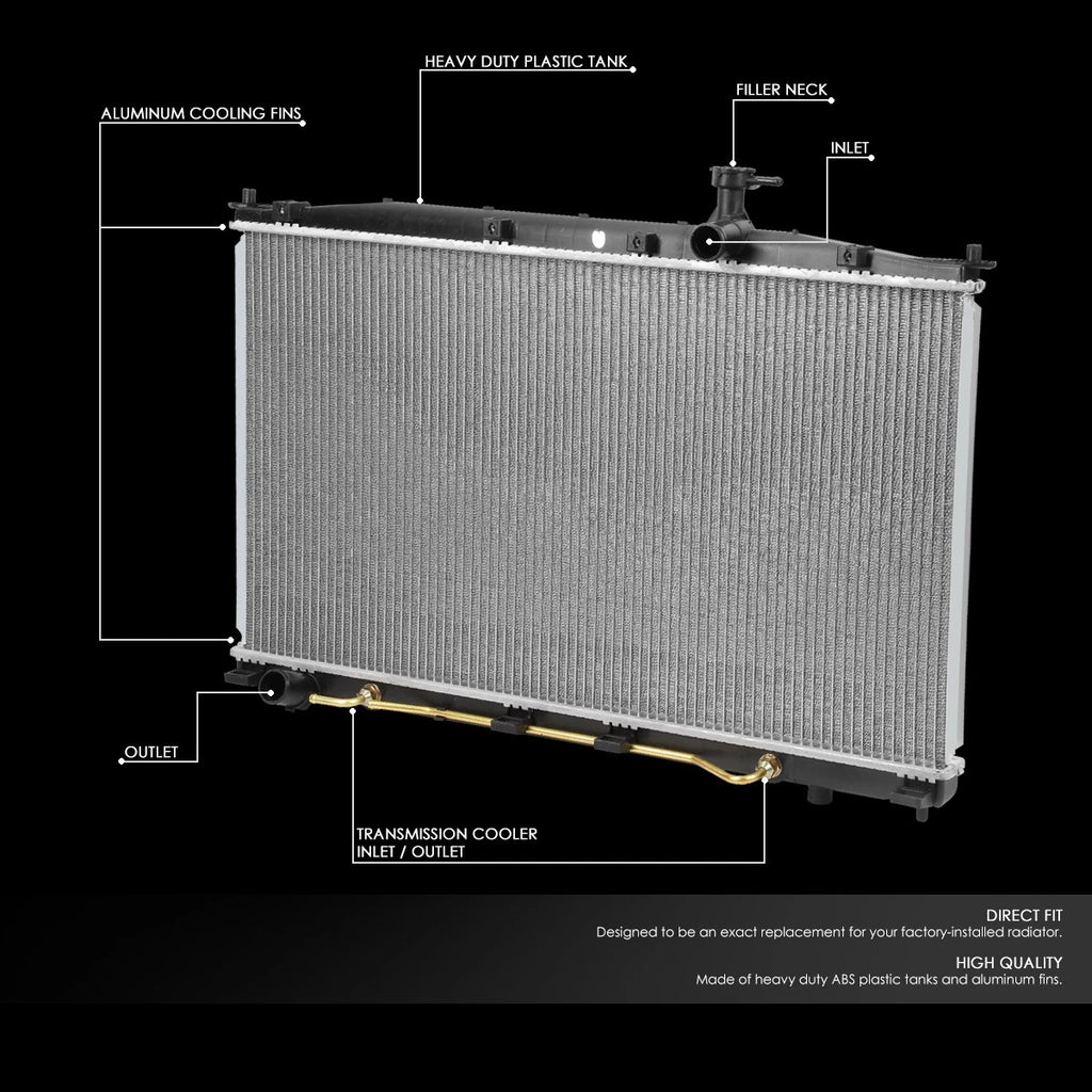 Full Aluminum Core Replacement Radiator for Hyundai Santa Fe (2007–2009) DPI 2897