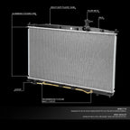 Full Aluminum Core Replacement Radiator for Hyundai Santa Fe (2007–2009) DPI 2897